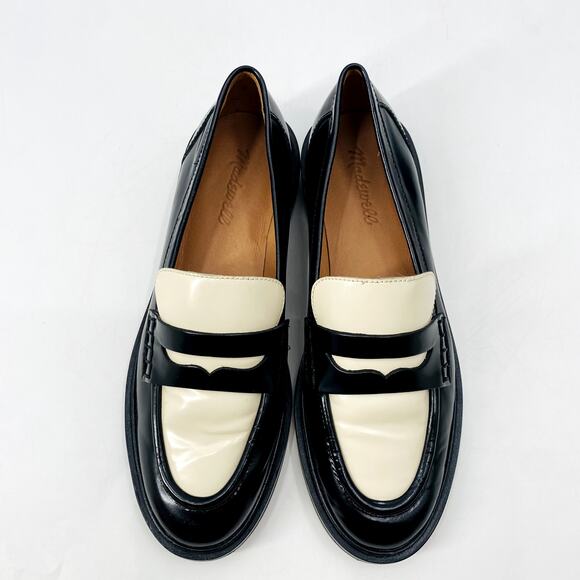 madewell black and white Oxford penny loafers - Picture 2 of 6